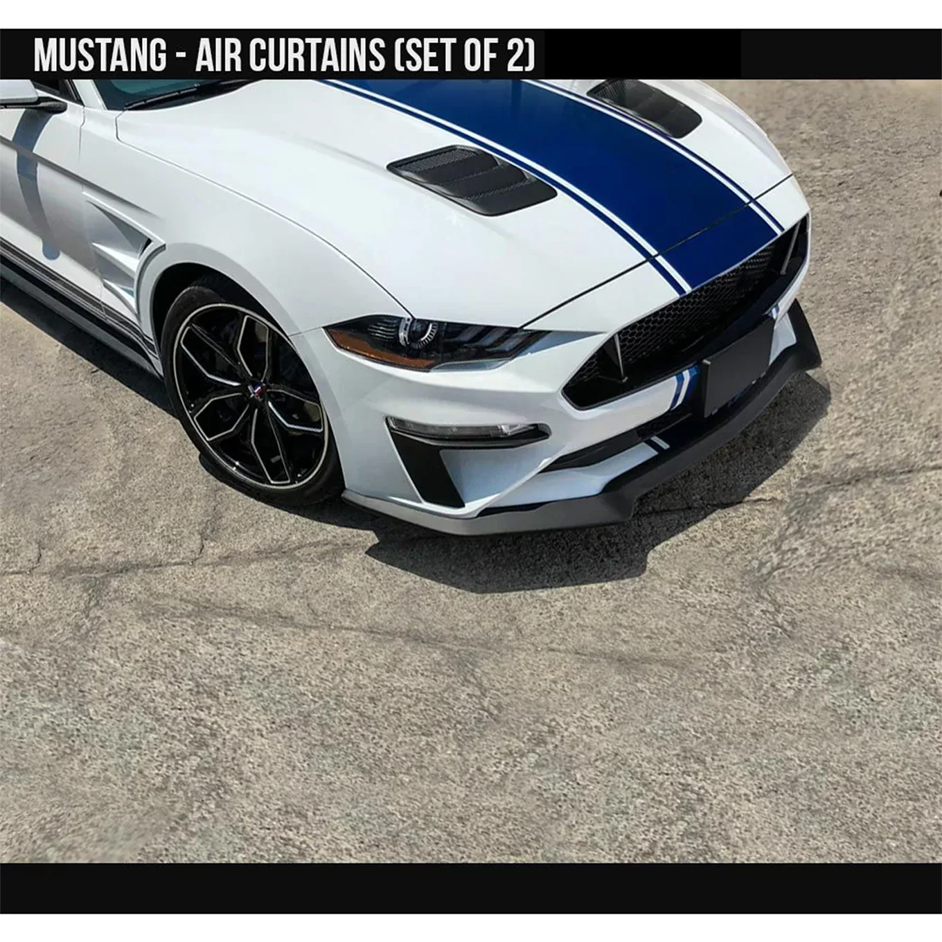 Для Ford Mustang 2018-2022 пара автомобильных противотуманных фар вентиляционная полоса