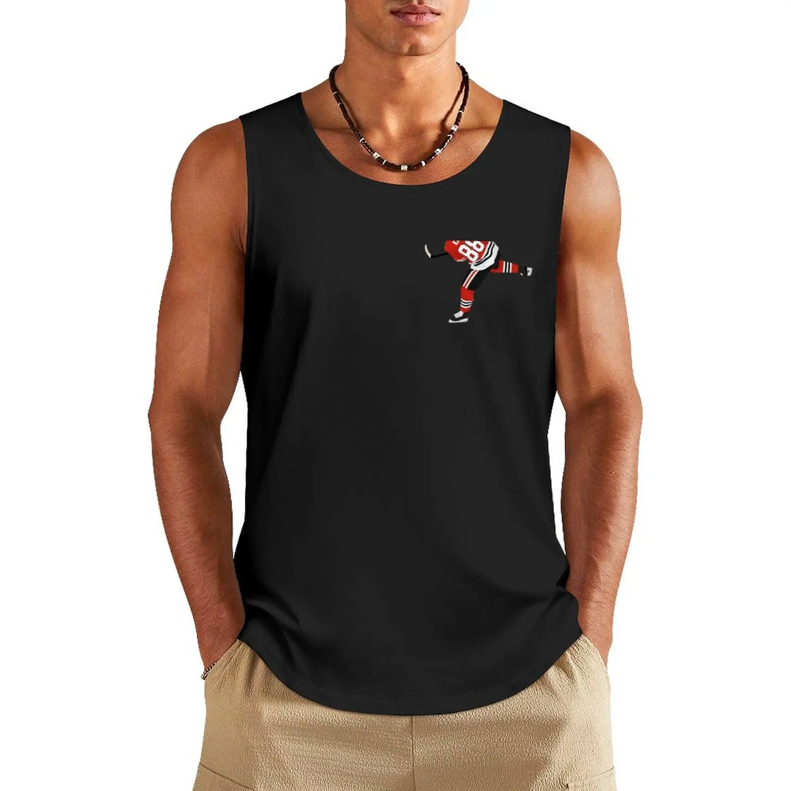 Patrick Kane Tank Top Мужские спортивные футболки Мужская футболка для фитнеса Muscle fit