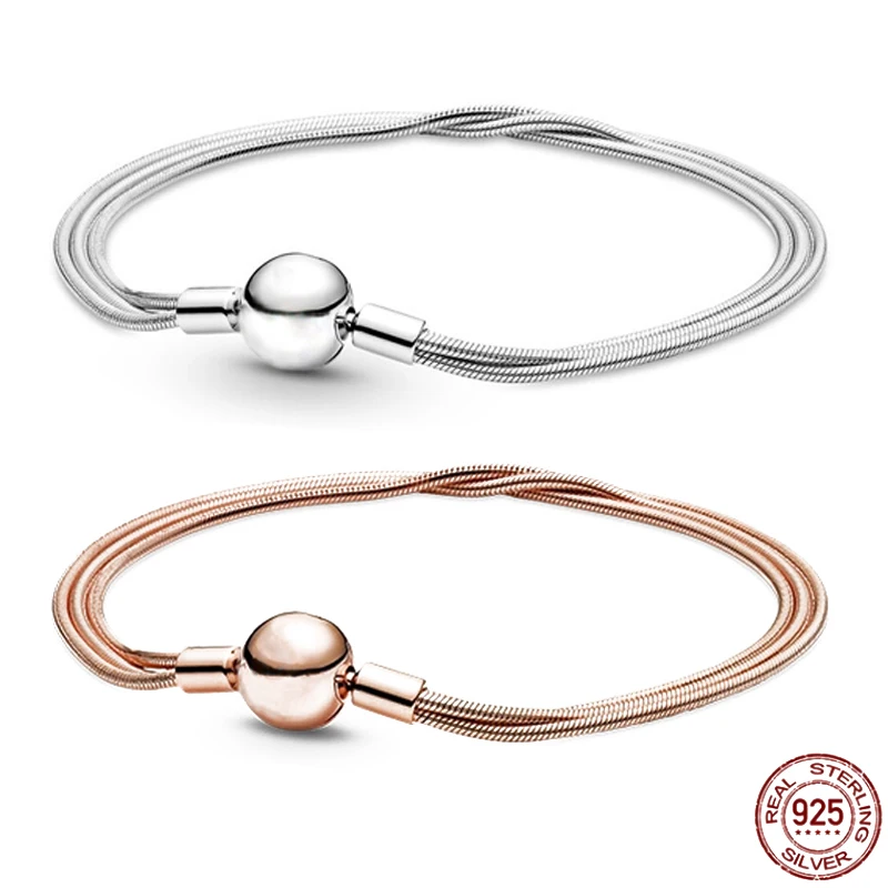 

Браслет из серебра 925 пробы с подвесками-бусинами