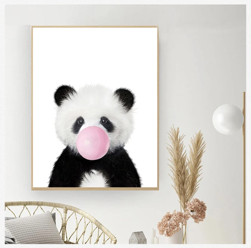 Настенное искусство картина Декор милый розовый воздушный шар подарок на