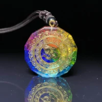 orgonite pendant om symbol necklace chakra healing energy necklace meditation jewelry handmade professional dropshipping