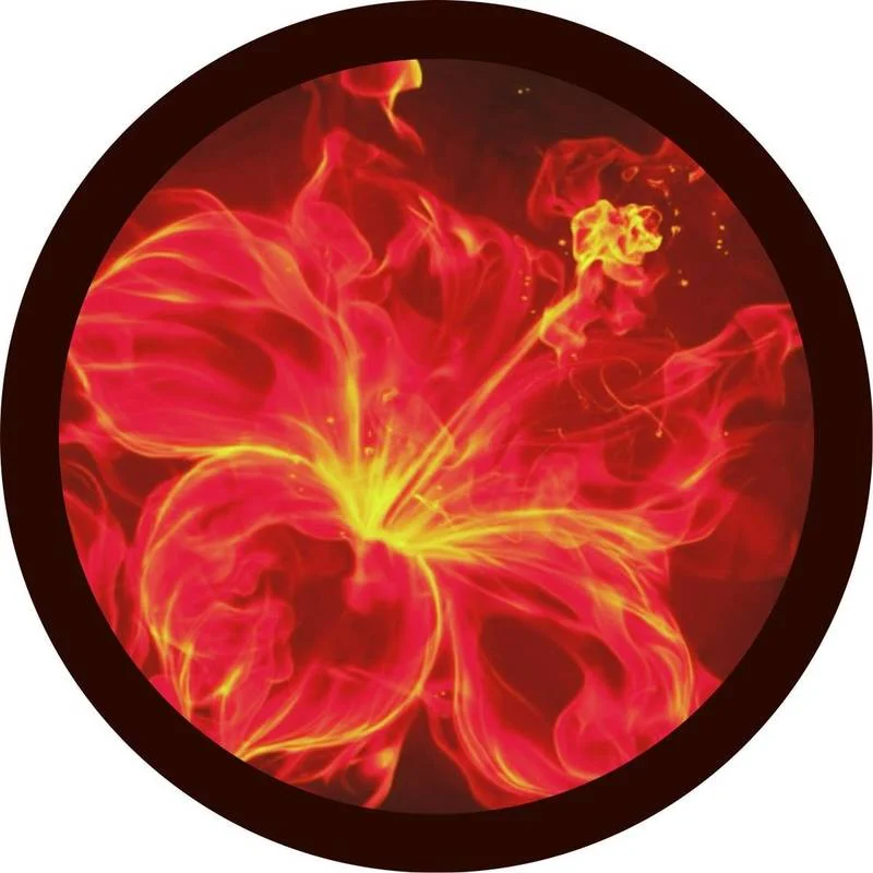 

Hibiscus Fire Flower - Spare Tire Cover For Any Make Model Vehicle Universal Wheel Tire Cover