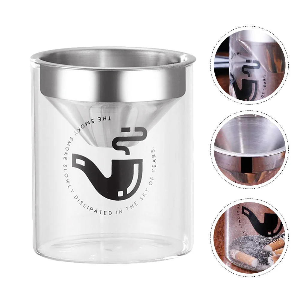 

Ashtray Ash Ashtrays Tray Public Holder End High Office Vintage Outdoor Compact Retro Home Jar Simple Portable Polishinglid