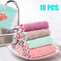 10pcs absorbent clean cloth dish cloth useful things for home towels tableware household cleaning towel kitchen
