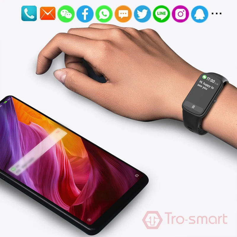 Смарт-браслет C11 для мужчин и женщин фитнес-трекер с функцией измерения кровяного