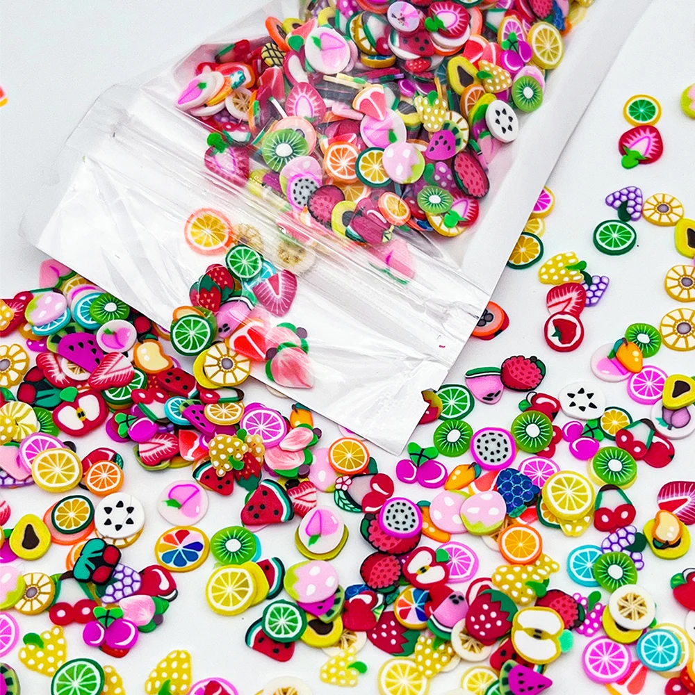 20g Fruit soft pottery piece Polymer Clay DIY Resin Jewelry Making Nail Material for Decoration Slime Hairpin Craft Accessories