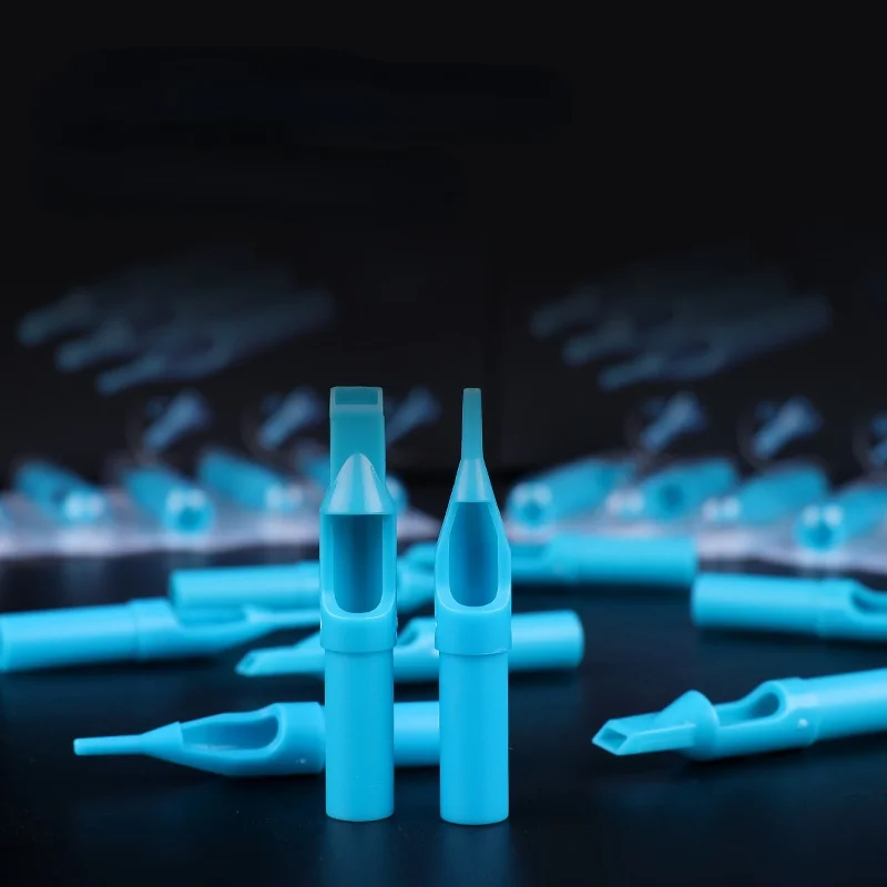 

Blue Sterilized Disposable Tattoo Machine Gun Nozzle Tips 50Pcs Plastics Needle Tube for Tattoo Machine Gun Needle Ink Cup Kits