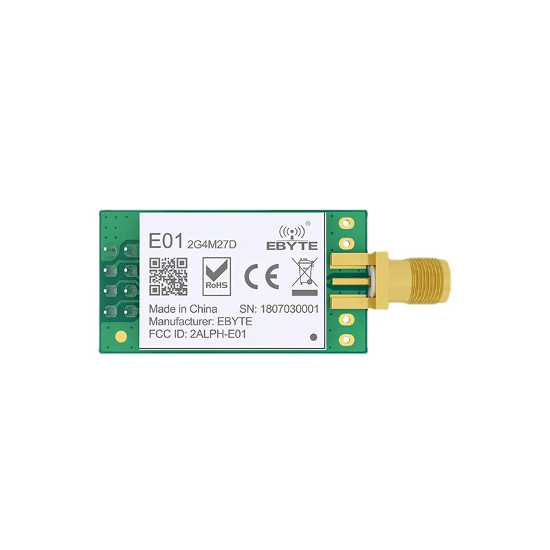 

nRF24L01P Wireless RF Transmitter Remote Control 2.4GHz Module E01-2G4M27D 27dBm 5KM DIP PA LNA IoT Smart Home Sensors Headset