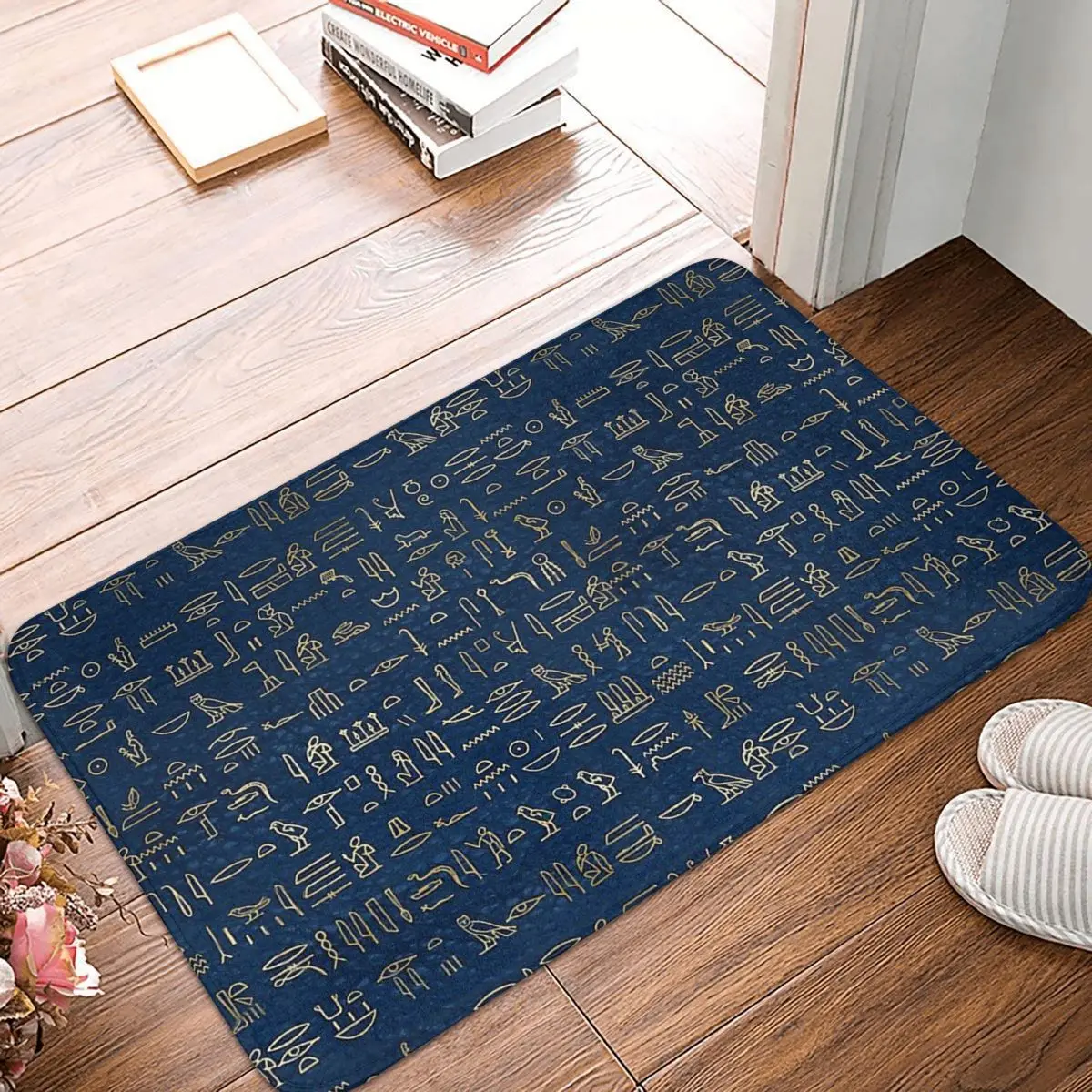 

Ancient Egypt Egyptian Bathroom Mat Amazing Golden Design Pattern Doormat Kitchen Carpet Outdoor Rug Home Decor