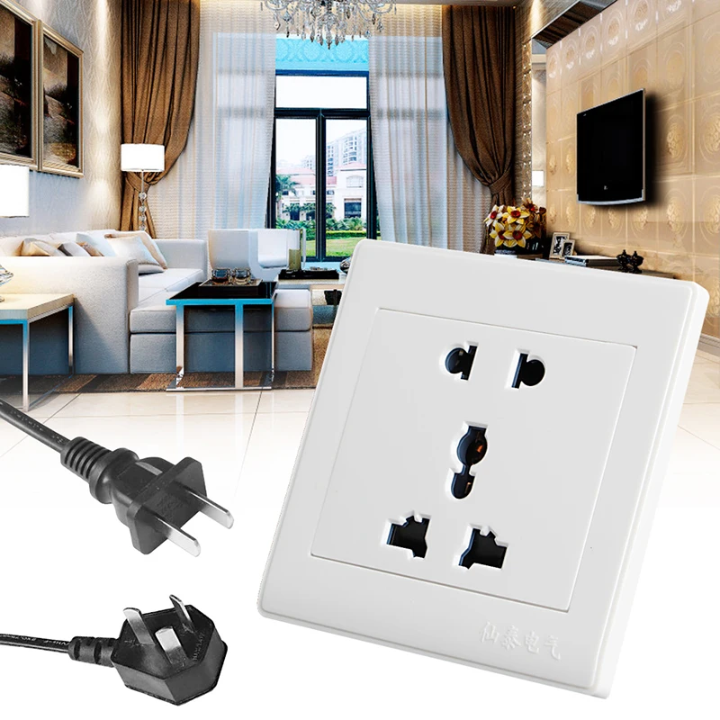 

Universial 5 Hole Electric Power Outlet Panel Plate Wall Dock Socket Dropship