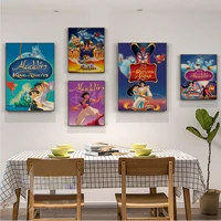 disney aladdin princess jasmine and prince anime posters vintage room home bar cafe decor decor art wall stickers