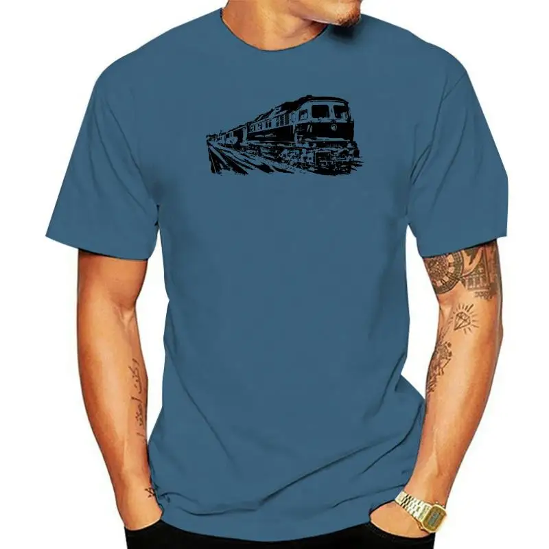Футболка мужская с принтом букв тенниска двигателя поезд для влюбленных рубашка