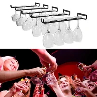 wall mount wine glass holder goblet hanging rack stemware storage organizer wine glass rack home kitchen bar accessories
