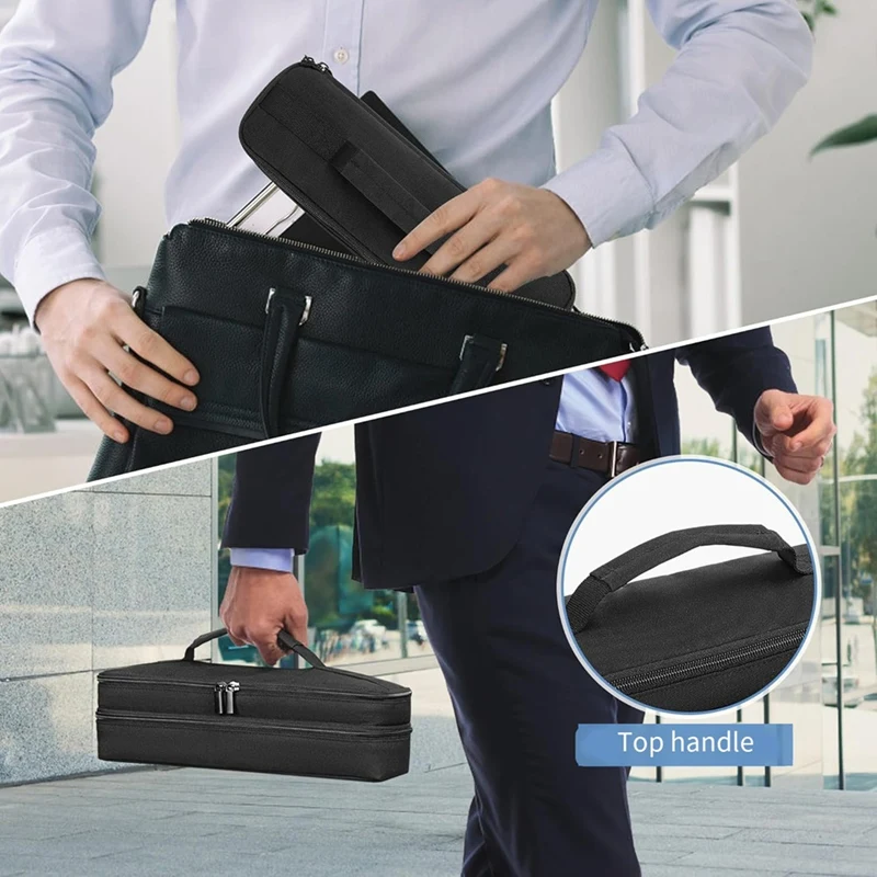 Portable Printer Case For Phomemo M08F Itari M832 JADENS Aixiqee MUNBYN Double-Layers Mobile Storage Bag