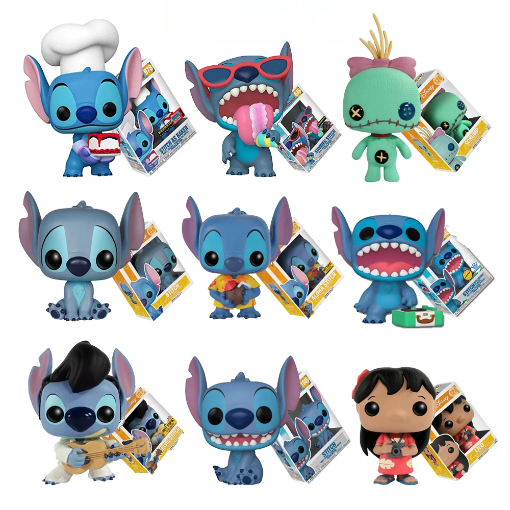 

Disney Stitch Figure Dolls Anime Kawaii Stitch Toy for Collection Birthday Gifts