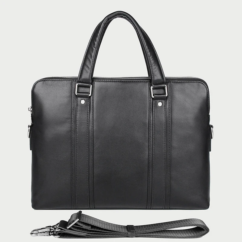 Luxury Fashion Genuine Leather Men Briefcase Business Bag Leather Office 15