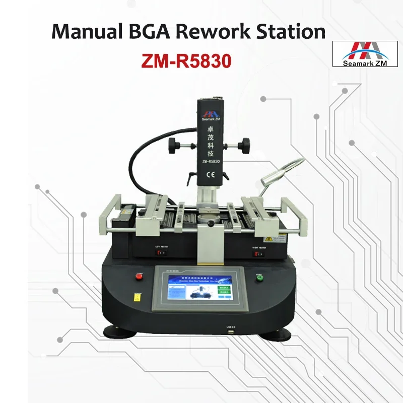 Паяльная станция горячего воздуха Zhuomao ZM R5830 ZM-R5860 3-зонная паяльная машина для