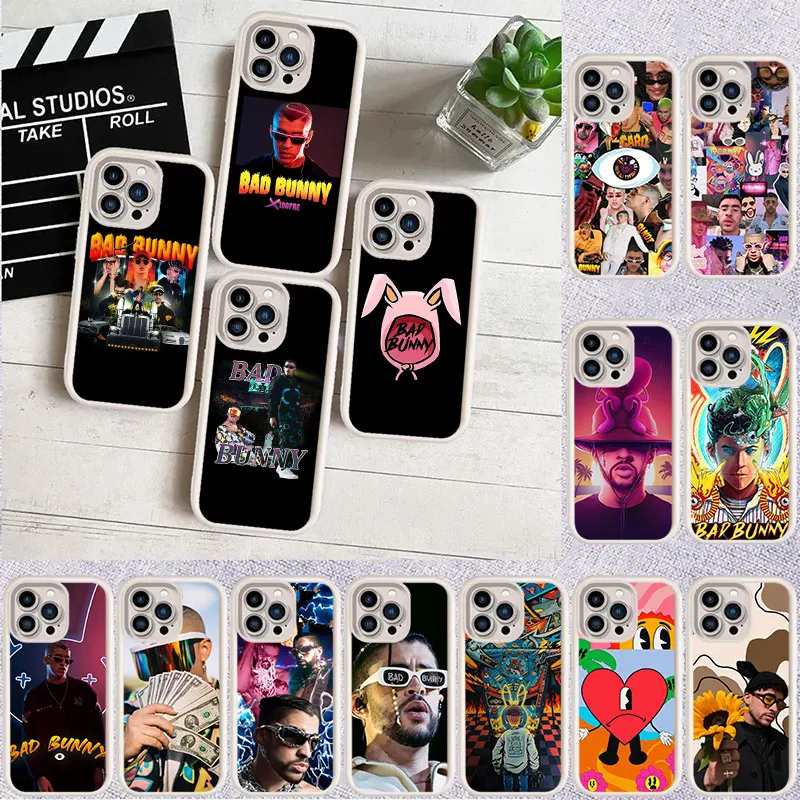 Противоударный силиконовый высококлассный чехол Bad Bunny для телефона Huawei Pura 70 Mate 50