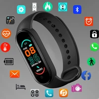 smart digital watch m6 wristwatches with heart rate blood pressure monitoring call reminder information push fitness bracelet