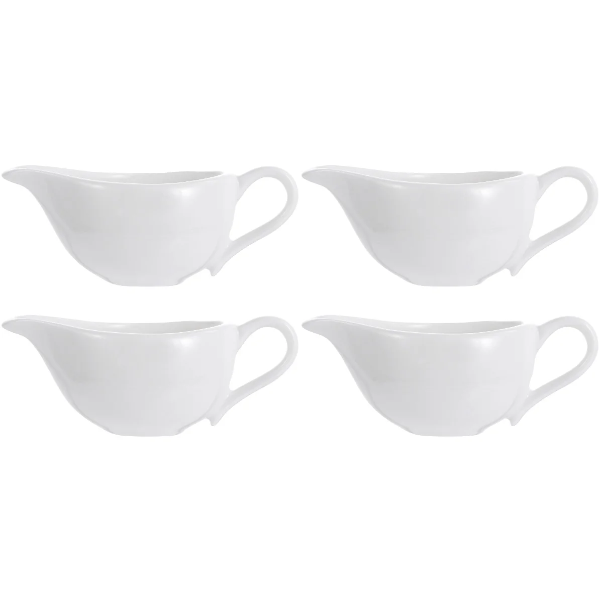 

4 Pcs Ceramic Gravy Boats Gravy Sauce Boats Durable Saucier Boats with Handle