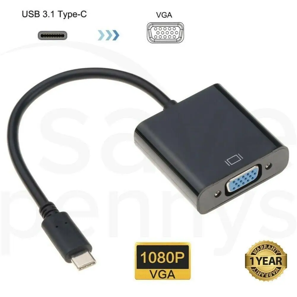 

Кабель-адаптер для проектора Usb Type C на Vga для Macbook Chromebook HD Line Converter Type c на VGA