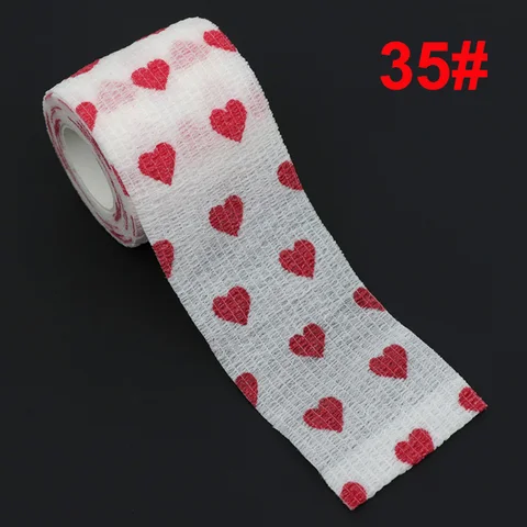 1 Pcs Printed Therapy Elastic Bandage Elastoplast 4.8m Sports Colorful Self Adhesive Wrap Tape for Finger Joint Knee Pet