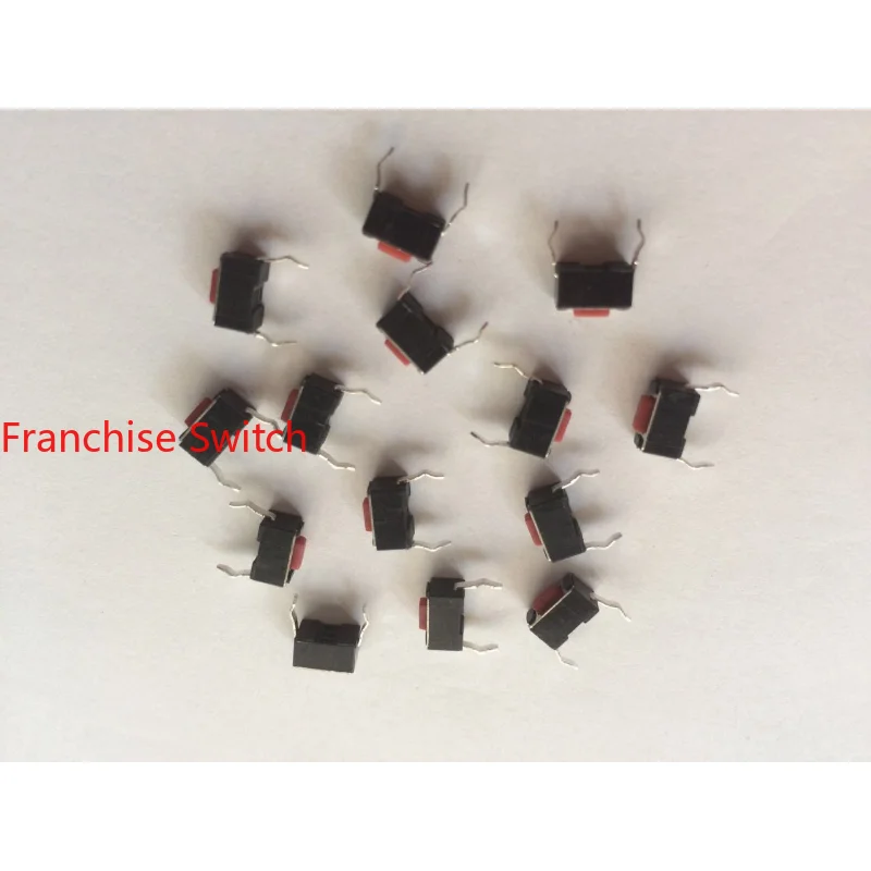 

10PCS Key Switch TP-1106W, Light Touch 3*6*4.3mm, Directly Inserted, 2-pin Red Handle, Jog Button