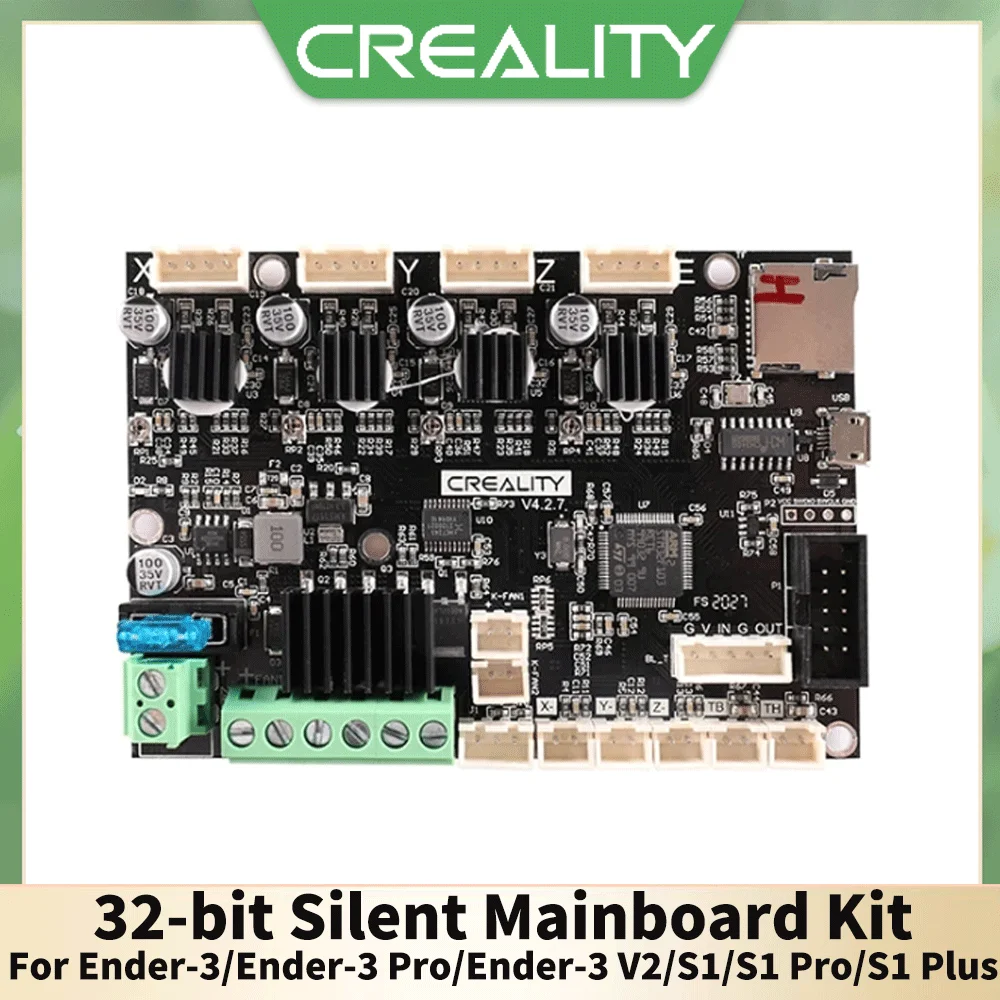 Фото Официальная бесшумная материнская плата Creality Ender 3, 32 бита V 4,2,7 Vision, материнская плата для Ender 3/V2/S1/S1 Pro, часть 3D-принтера №1