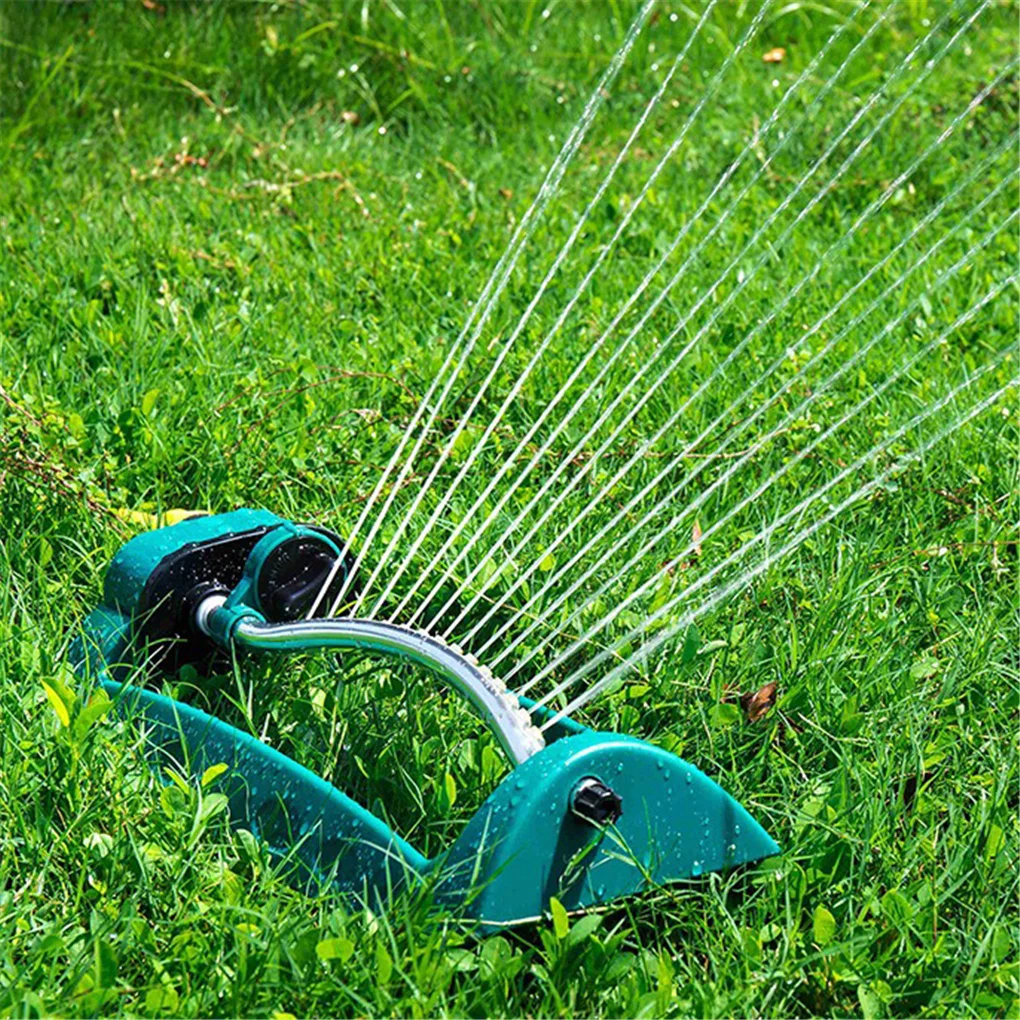 15 Holes Adjustable Alloy Watering Sprinkler Cooling Sprayer Oscillating Oscillator Lawn Garden Yard Irrigation System