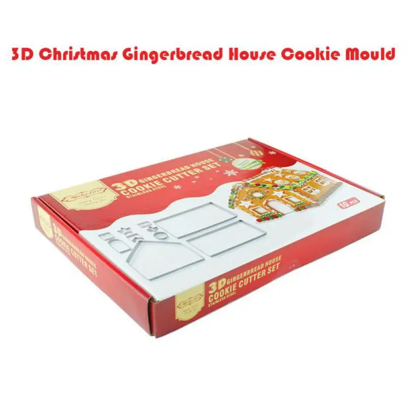 Gingerbread House Cookie Cutter Set Stainless Steel Biscuit Baking Tool Kitchen Bakeware For Home Christmas |