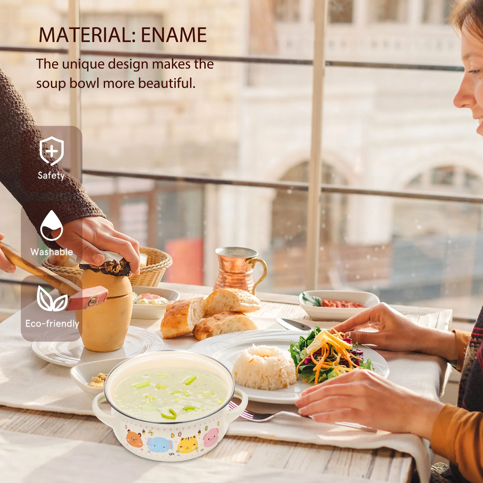 Эмалированный горшок для приготовления супа макарон лапши печь домашнее