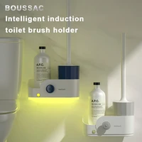 original toilet brush with smart sensor led light bathroom brush accessories no punching hanging wall toilet cleaning brush