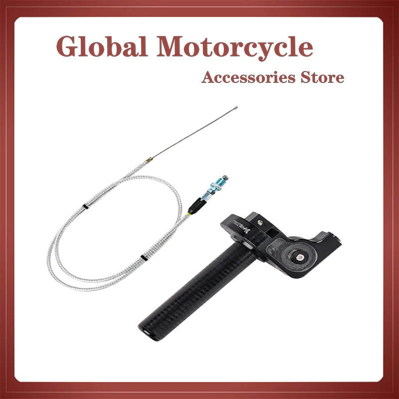 

22mm CNC Aluminum Acerbs Throttle Grip Quick Twister + Throttle Cable CRF50 70 110 IRBIS 125 250 Dirt Bike Motorcycle