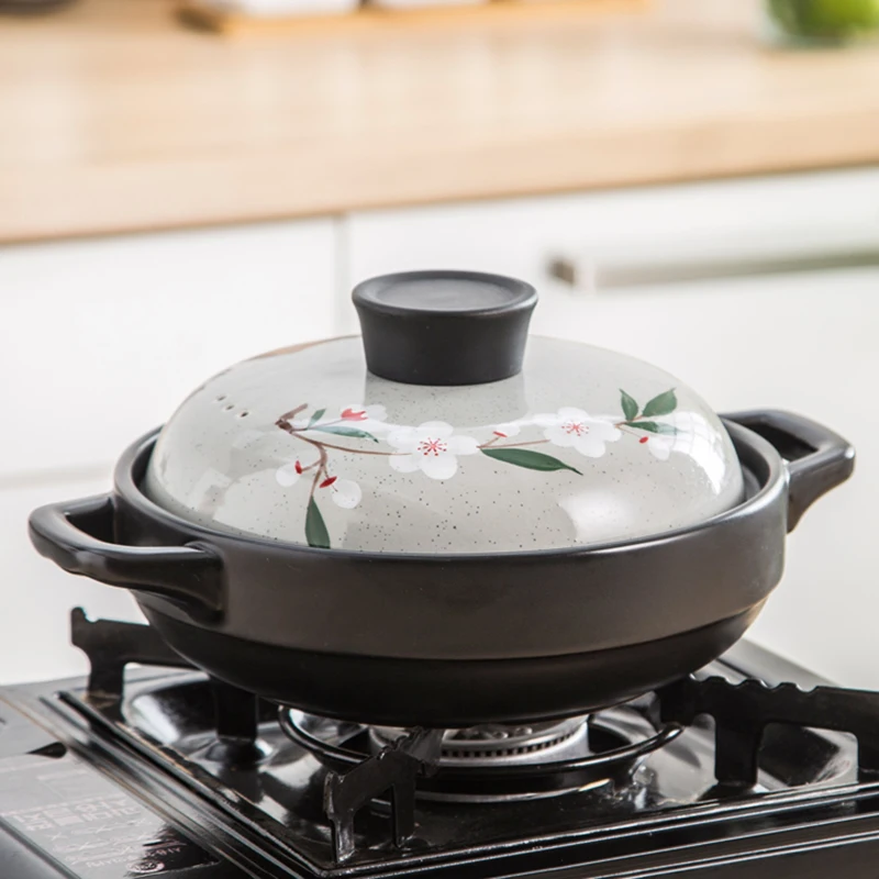 

Home Ceramic Soup Pots Small Non Stick Frying Korean Casserole Flower Ramen Cute Ollas De Cocina Cooking Pots Set Hotpot