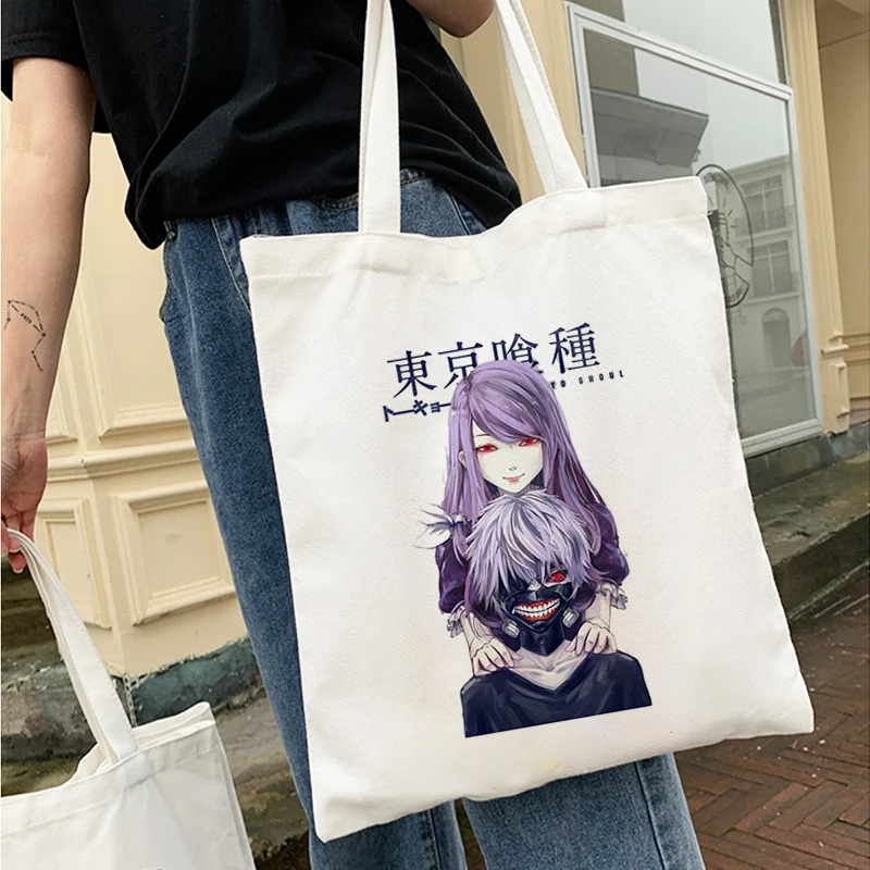 

Женская сумка-шоппер Kaneki Ken из японского аниме «Токийский Гуль», вместительная Винтажная сумочка в готическом стиле, в стиле Харадзюку