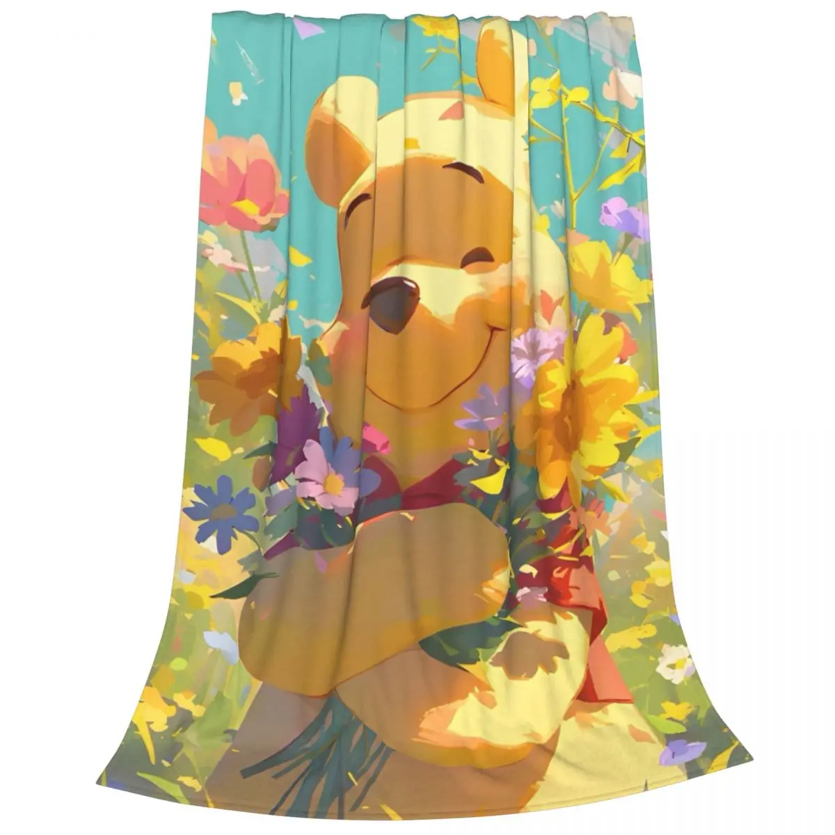 Милое фланелевое одеяло с медведем Винни-Пухом живое героями мультфильмов для