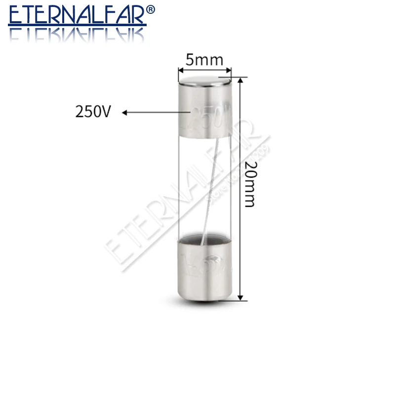 10Pcs/lot 5*20MM Fast Quick Blow Glass Tube Fuse Assorted Kit Fast Blow Glass Fuses 1A 2A 3A 5A 6A 10A 12A 15A 20A 250V thermo