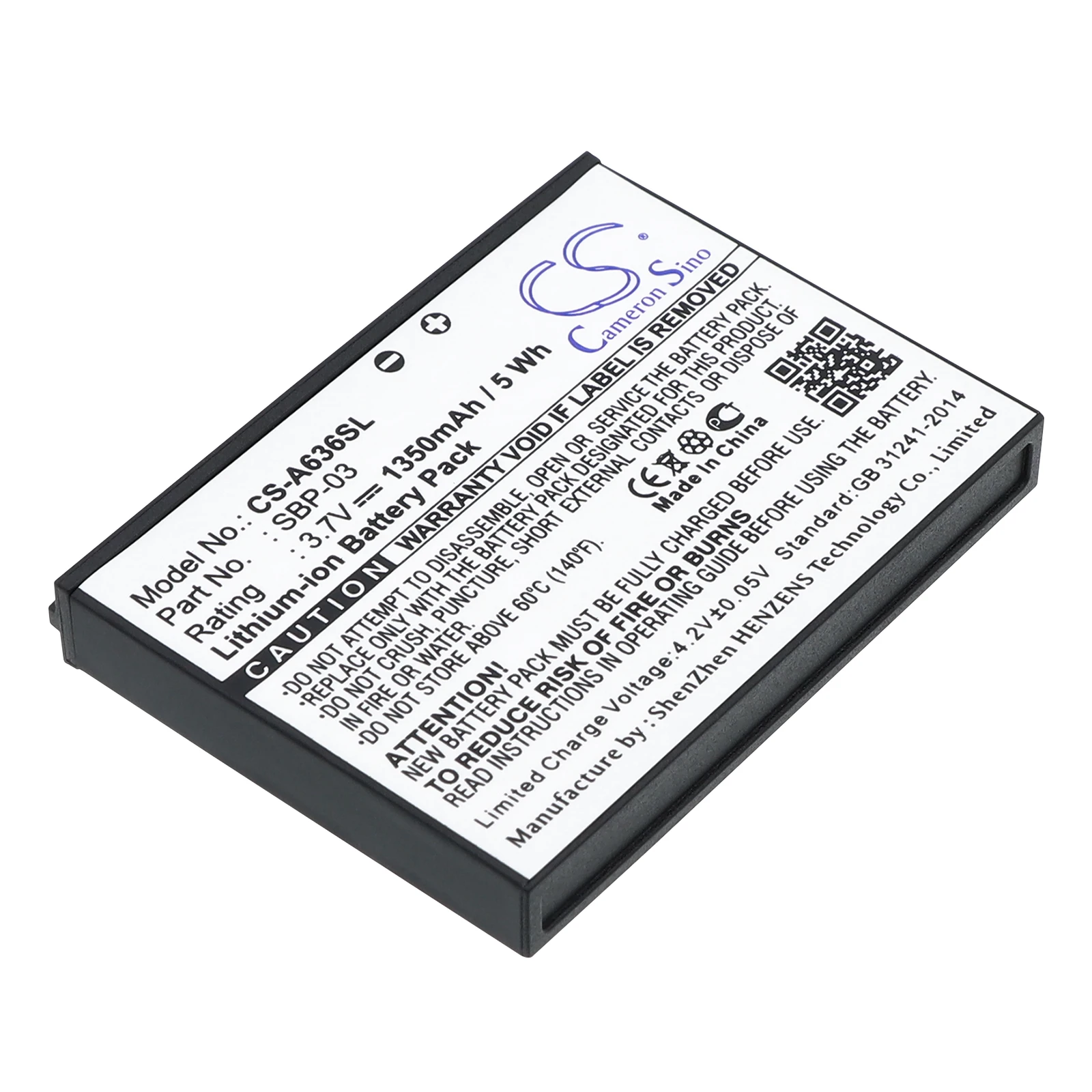 Фото Сменный аккумулятор CS для Asus Mypal A630, Mypal A632, Mypal A632N, Mypal A635, Mypal A636, Mypal A636N, артикул: SBP-03, 1350 мАч / 5 Вт·ч №2