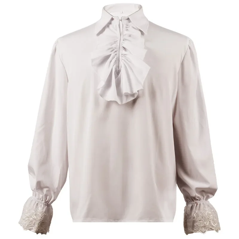 Средневековая винтажная готическая рубашка в Европе и Америке мужской топ