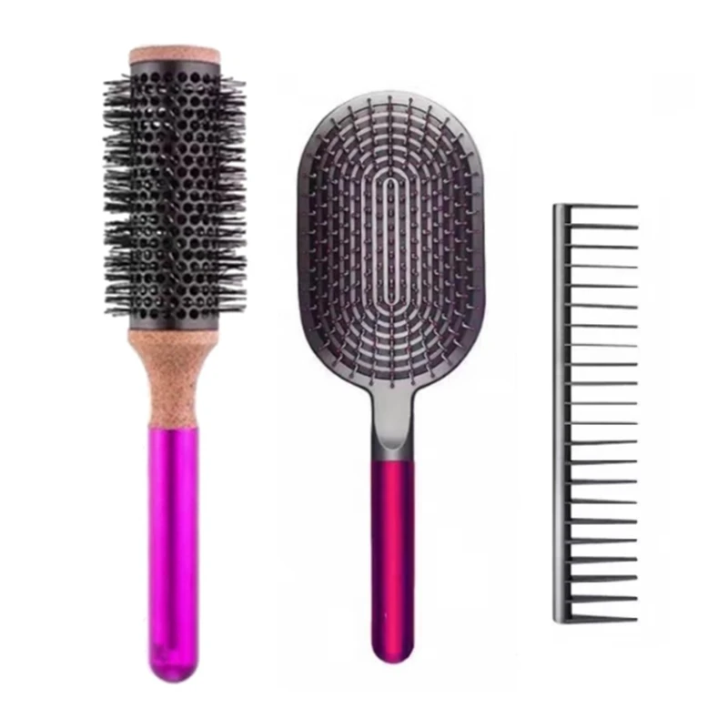 

For Dyson Airbag Comb+Wide Tooth Comb+Cylinder Comb Massage Airbag Hairbrush Hairdressing Curly Styling Tools