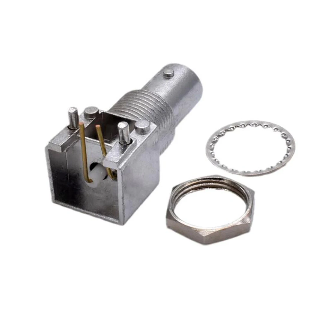 2 шт. BNC Гнездовой разъем радиочастотный коаксиальный с гайкой прямоугольный