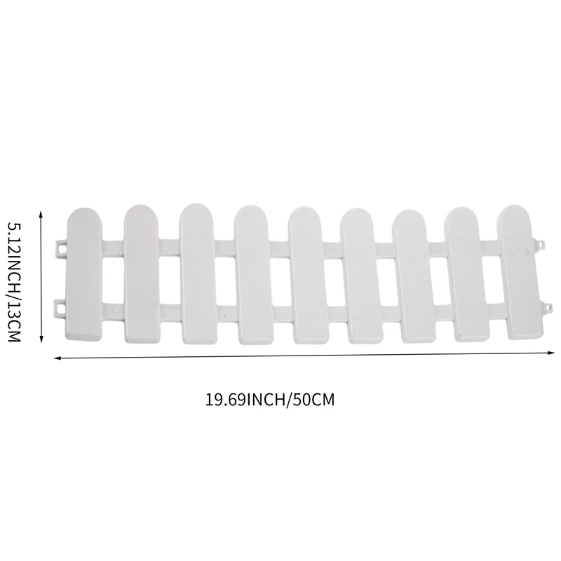 1 шт. 50x13 см белый пластиковый забор для деревьев внутренний садовый цветок