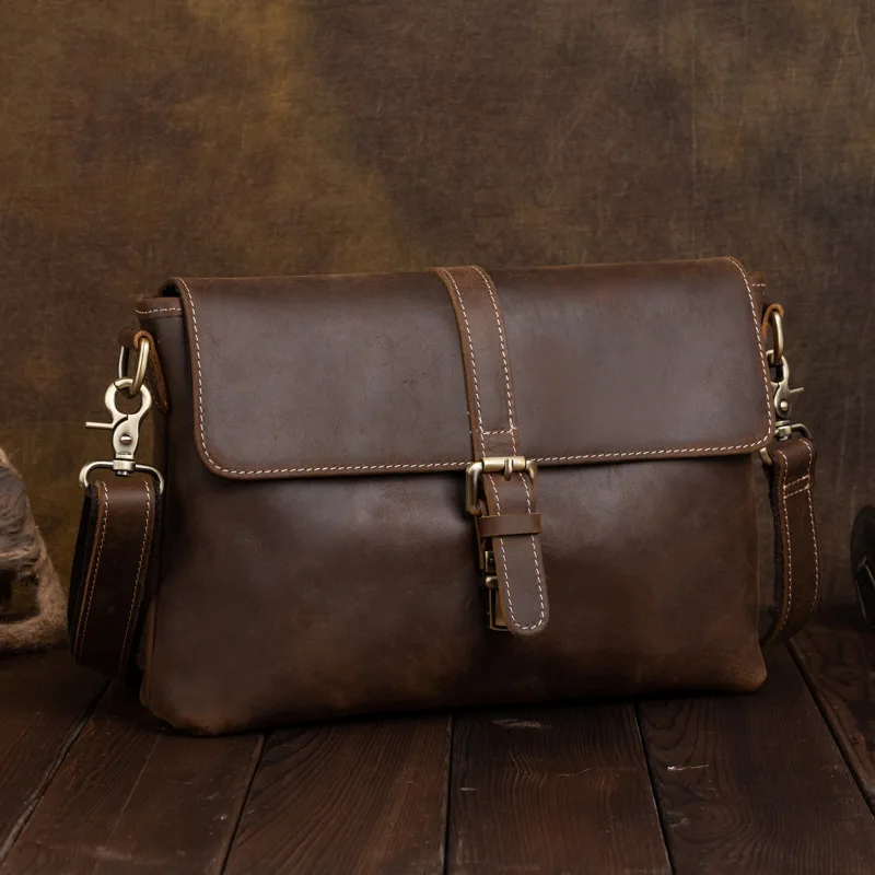 

Сумка AETOO мужская из кожи Крейзи Хорс, Многофункциональный мессенджер, саквояж кросс-боди для работы/путешествий/iPad 9,7 дюйма