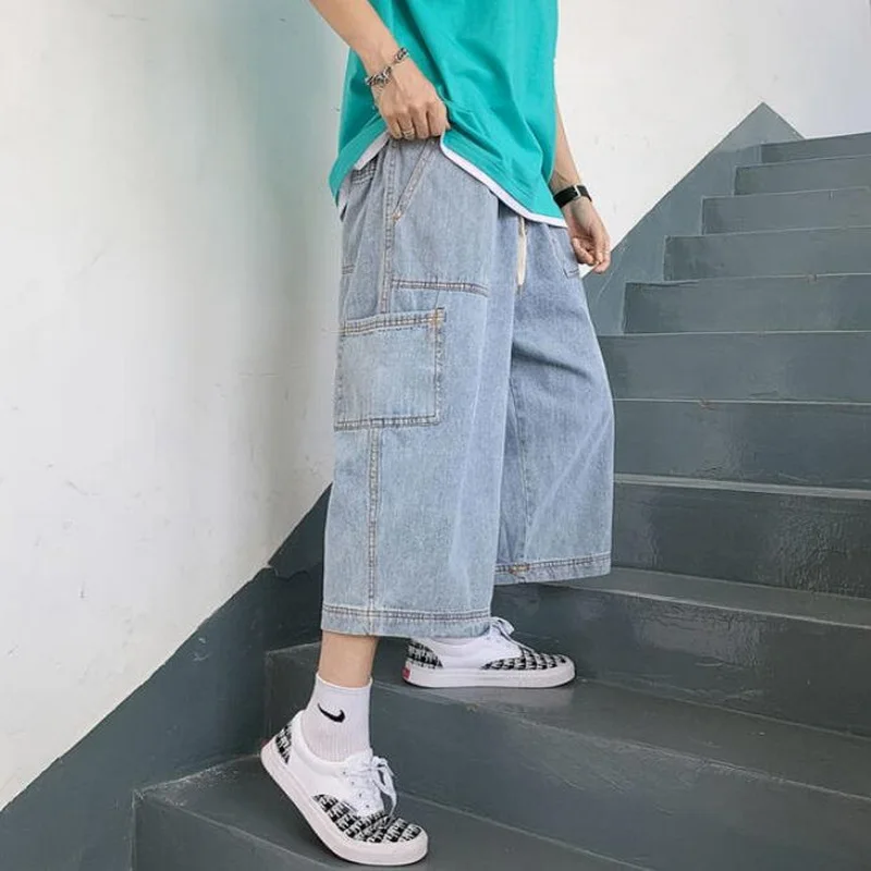 Pants Men Summer Casual Jeans Loose Denim Pants Men's Thin Pants Men's Jeans Multicolor