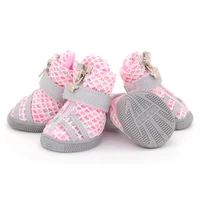 mesh fabric dog shoes for small dogs comfortable breathable non slip pet sneaker walking running puppy cat shoeses boots