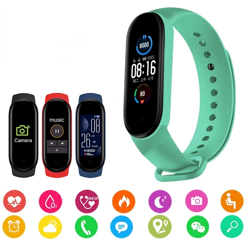 

Smart Bracelet Sports Fitness Tracker Pedometer Women Men Kids Digital Wrist Watch Heart Rate Health Monitor For Android IOS