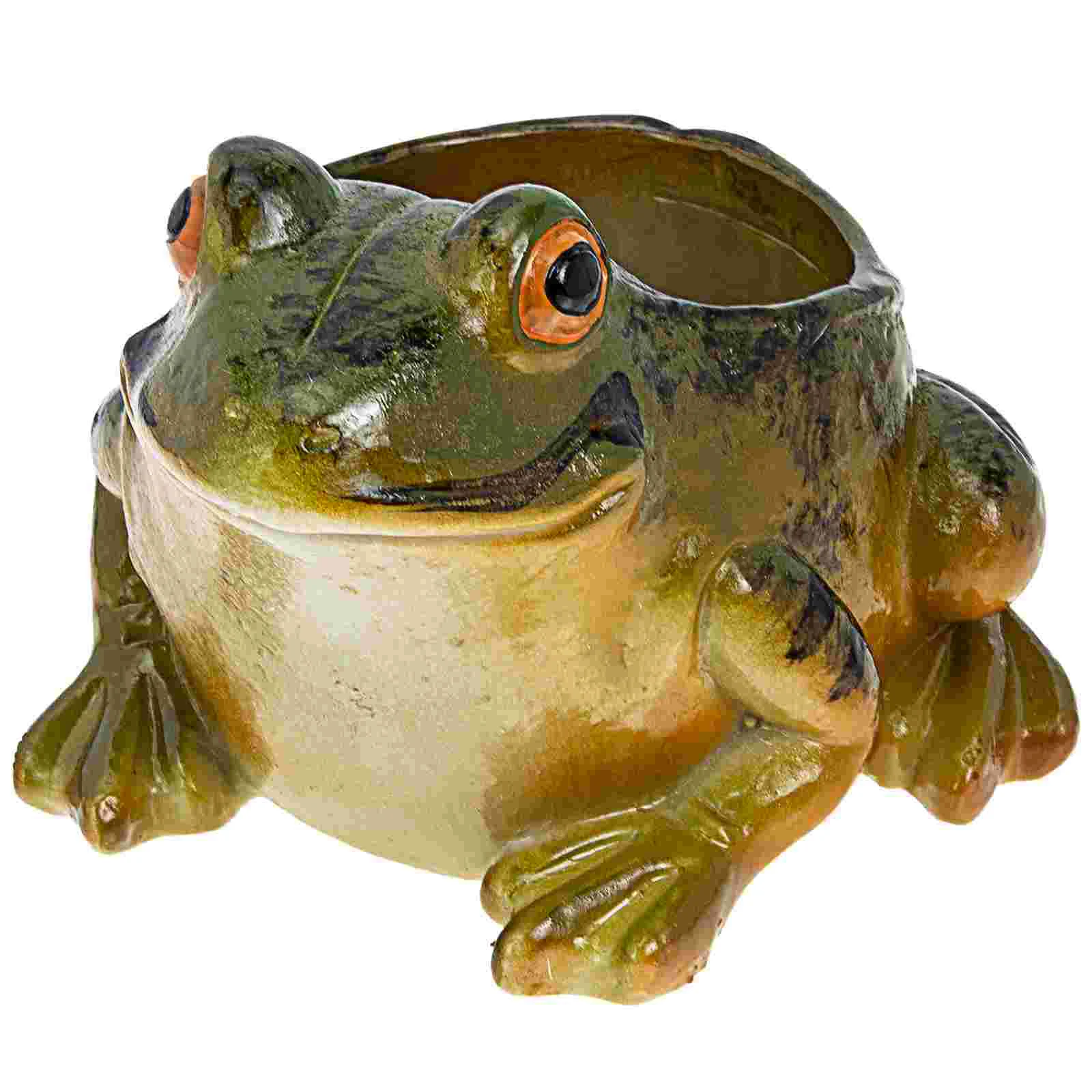 

Садовый цветочный горшок в форме лягушки, креативное украшение, керамический горшок для растений с суккулентами