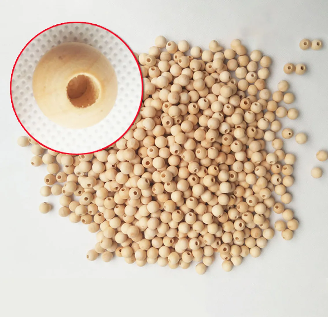 5-10 шт. диаметр 10 мм-30 мм деревянные шарики с половиной отверстия основные цвета