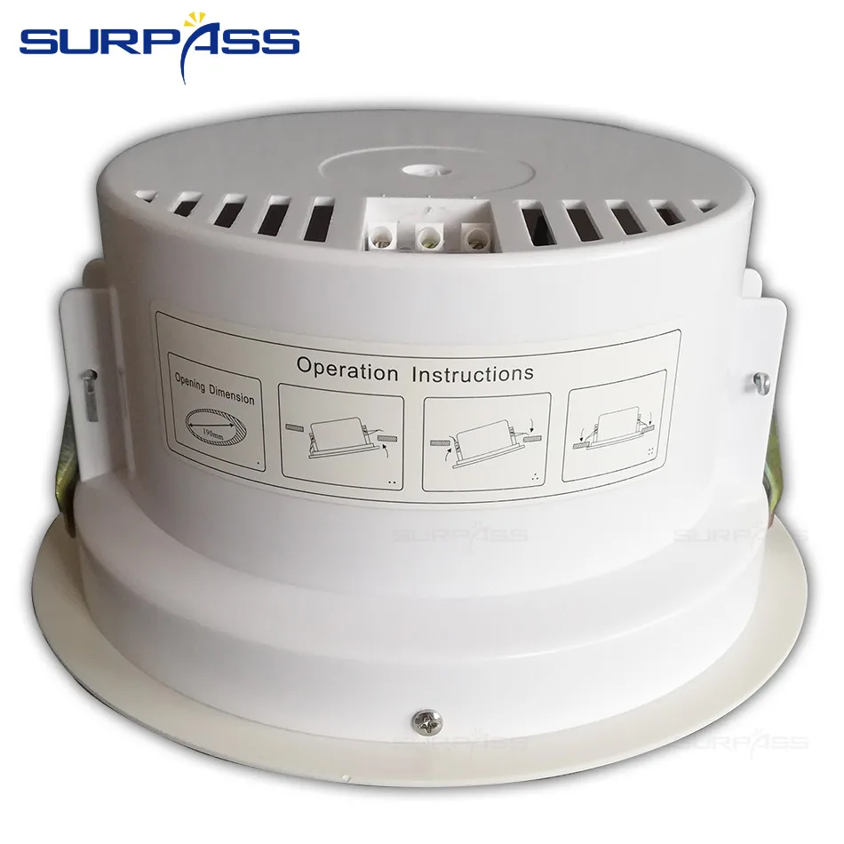 Коаксиальные белые потолочные колонки для дома 8Ом системы фоновой музыки Hi-Fi стерео звук 20Вт громкоговоритель PA Public Broadcast.