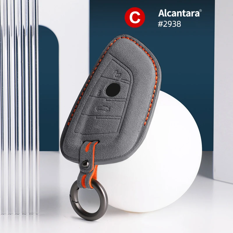 

Чехол для ключей из алькантары для BMW X1 X5 X6 1 2 3 5 7 серии F15 F16 F20 F22 F30 F32 G30, аксессуары для ключей